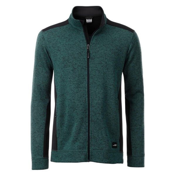 JN862_DGRMEBL_VS J&N Knitted Fleece Jacket